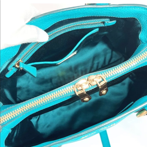 MIUMIU Handbag RN0757 2way Vitello Caribbean leather Women 100% Authentic - Picture 8 of 12